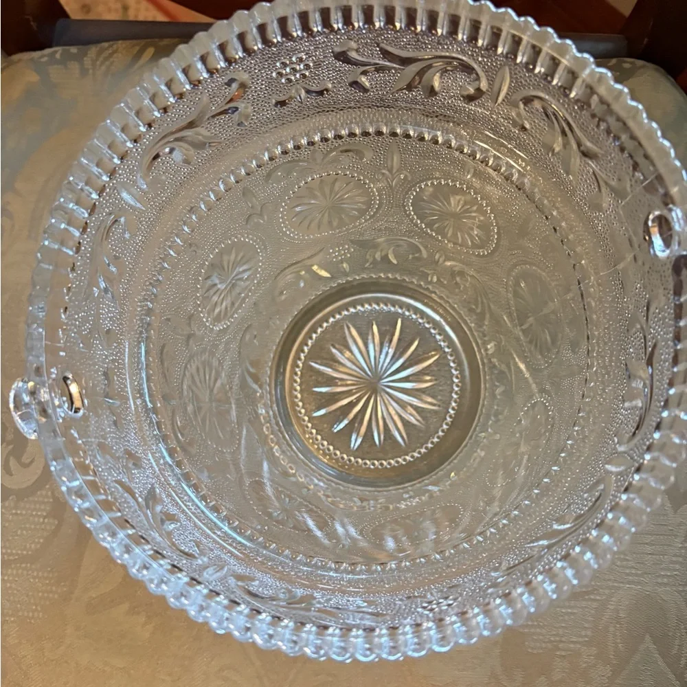 Vintage Brockway Pressed Glass Ice Bucket